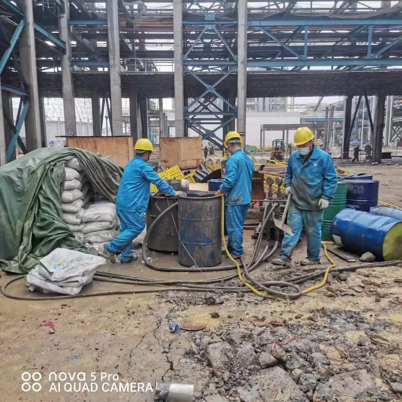 石渠设备基础下沉沉降注浆加固施工